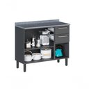 Ver imagem 6 de Balcão Cozinhas Itatiaia Midi Pop Art I3 2 Gavetas e 3 Portas Grafite