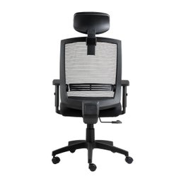 Cadeira para Escritório Presidente Giratória Ergonômica New Opus Roal Preto Encosto em Tela - 4