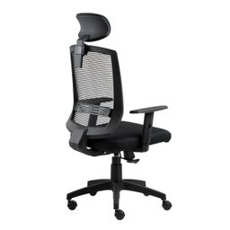 Cadeira para Escritório Presidente Giratória Ergonômica New Opus Roal Preto Encosto em Tela - 3