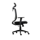 Ver imagem 2 de Cadeira para Escritório Presidente Giratória Ergonômica New Opus Roal Preto Encosto em Tela