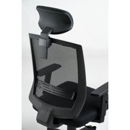 Cadeira para Escritório Presidente Giratória Ergonômica New Opus Roal Preto Encosto em Tela - 5