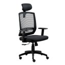 Ver imagem 1 de Cadeira para Escritório Presidente Giratória Ergonômica New Opus Roal Preto Encosto em Tela