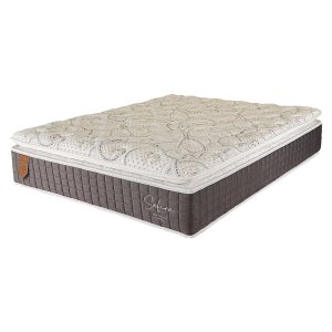 Colchão Casal Prorelax 138x188x30 Safira Molas Ensacadas Pillow Top Viscoelástico - Cinza/branco