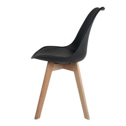 CONJUNTO 8 CADEIRAS SAARINEN PRETA WOOD - 4