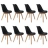 CONJUNTO 8 CADEIRAS SAARINEN PRETA WOOD - 1