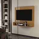 Ver imagem 1 de Painel de Parede Pompéia 90cm Compacto para Quarto e Sala de Estar Cedro/Off