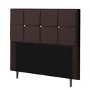 Ver imagem 1 de Cabeceira Estofada Poliana 100CM Solteiro Strass Suede Marrom - D A DECOR