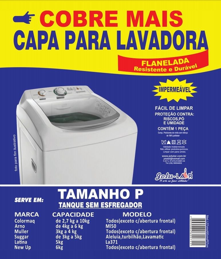 Ver imagem 2 de Capa para Máquina de Lavar Flanelada - 01 Parte - Cobremais - Cinza - Panami:tam. P