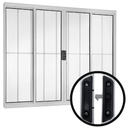 Ver imagem 3 de Janela de Alumínio Abertura Central 4 Folhas com Grade 120x120cm Branco Allo Esquadrias