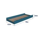Ver imagem 5 de Cama Infantil Juvenil com Escrivaninha e Estante Cama Auxiliar Branco/Azul