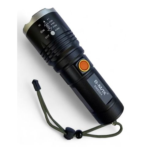 Lanterna de LED P70 Alta Potência com Carregador USB B-Max BM8504