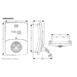 Estação de Recarga Para Veículo Elétrico Weg WEMOB Wall tipo 2 - 4