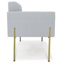 Ver imagem 6 de Poltrona para Sala Pé Metal Dourado Kit 2 Ana Bouclé Cinza - Ibiza