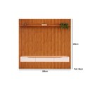 Ver imagem 4 de Estante P/ Sala até 85 Pol Pratic Ripado C/ 3 Gavetas 250x240cm Bali - Dj Móveis
