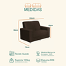 Sofá 1,24m 2 Lugares Suede Roma - 4