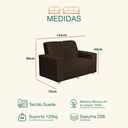 Ver imagem 4 de Sofá 1,24m 2 Lugares Suede Roma