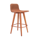 Ver imagem 3 de Meia Banqueta Línea Madeira Maciça Tratada Preto C Terracota