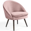 Ver imagem 1 de Poltrona para Sala Rafa Pés Palito Veludo Rosê - Nexta Casa