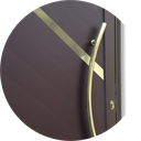Ver imagem 3 de Porta Pivotante Lamb.Oasis c/Puxador D. Sup.Marrom Corten Dourado 120 Brimak
