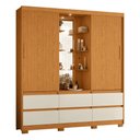 Ver imagem 2 de Armário Casal 6 Portas com Vidro Lateral