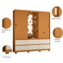 Ver imagem 4 de Armário Casal 6 Portas com Vidro Lateral