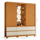 Ver imagem 5 de Armário Casal 6 Portas com Vidro Lateral