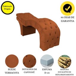 Maca Estofada Reclinável Sobrancelhas Cílios Suede Simaria Cor:terracota - 4