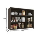 Ver imagem 3 de Módulo Cozinha Kappesberg Nox Armário H786 c/ 3 Portas Onix/Steel
