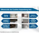 Ver imagem 2 de Módulo Cozinha Kappesberg Nox Armário H786 c/ 3 Portas Onix/Steel