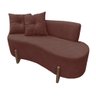 Namoradeira Sofá Feijão Luna Orgânica Couro Marrom - 2