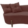 Namoradeira Sofá Feijão Luna Orgânica Couro Marrom - 5