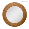 Espelho Decorativo Madrid Corino 100cm Redondo Terracota - 2