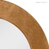 Espelho Decorativo Madrid Corino 100cm Redondo Terracota - 6