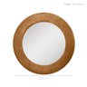 Espelho Decorativo Madrid Corino 100cm Redondo Terracota - 3