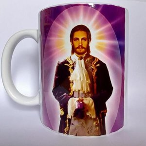 Caneca Branca De Cerâmica Resinada Saint Germain