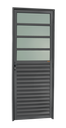 Ver imagem 1 de Porta de Cozinha Alumínio 80 Esq L25 V.Boreal Cinza Brimak