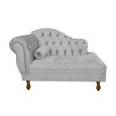 Ver imagem 2 de Kit Divã Recamier Sofá Imperial 120 Cm + 2 Poltronas Suede:cinza Claro