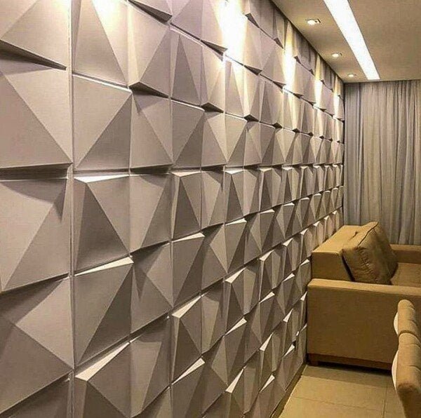 Revestimento 3d para parede decorativo Cubos 50x50cm - 2