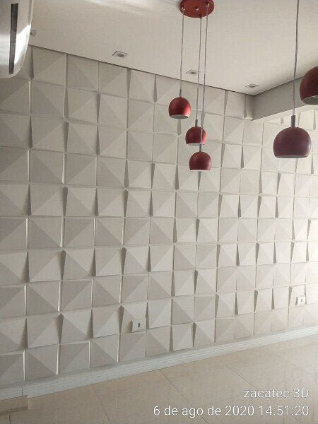 Revestimento 3d para parede decorativo Cubos 50x50cm - 9