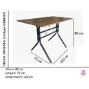 Ver imagem 4 de Jogo Mesa 120x70 para Restaurante Comércio Imbuia com 4 Cadeiras Gruvyer Preta Ecomhome