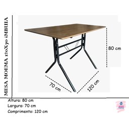 Jogo Mesa 120x70 para Restaurante Comércio Imbuia com 4 Cadeiras Gruvyer Preta Ecomhome - 4