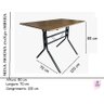 Jogo Mesa 120x70 para Restaurante Comércio Imbuia com 4 Cadeiras Gruvyer Preta Ecomhome - 4