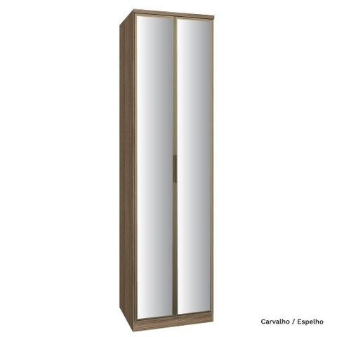 Guarda Roupa Modulado 02 Porta Vidro 234cm com Prateleira Setiba