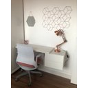 Ver imagem 1 de Escrivaninha Suspensa com 2 Gavetas 100% MDF Branco Fosco - 120cm de Comprimento