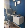 Escrivaninha Suspensa com 2 Gavetas 100% MDF Branco Fosco - 120cm de Comprimento - 3
