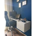 Ver imagem 3 de Escrivaninha Suspensa com 2 Gavetas 100% MDF Branco Fosco - 120cm de Comprimento