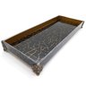 Bandeja Lavabo Sala em Vidro Preto Brilho Modern 25x10cm - 1