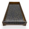 Bandeja Lavabo Sala em Vidro Preto Brilho Modern 25x10cm - 3