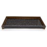 Bandeja Lavabo Sala em Vidro Preto Brilho Modern 25x10cm - 4