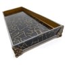 Bandeja Lavabo Sala em Vidro Preto Brilho Modern 25x10cm - 6